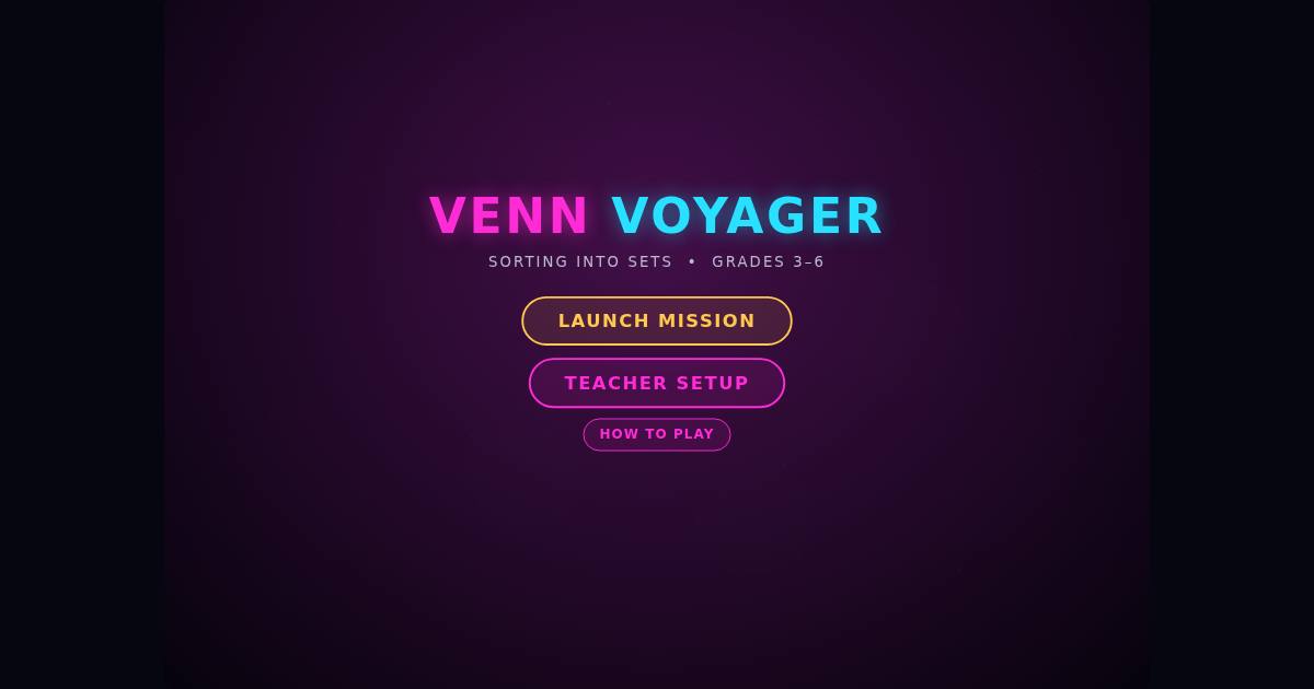 Venn Voyager title screen