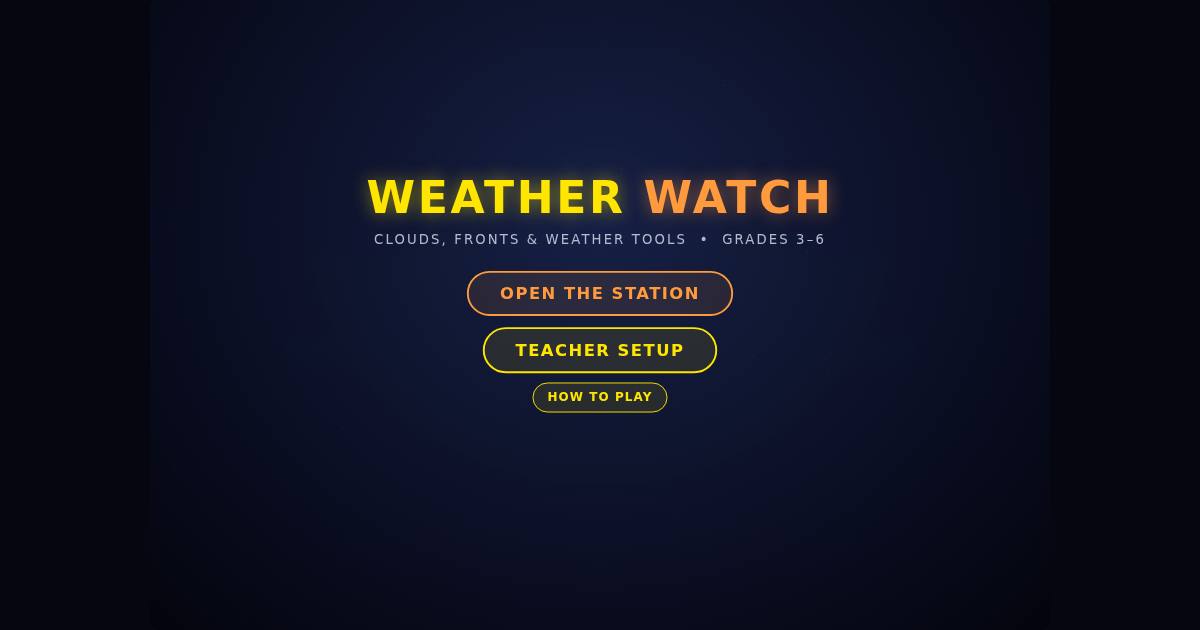 Weather Watch title screen
